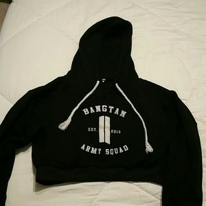 BTS crop pullover hoodie